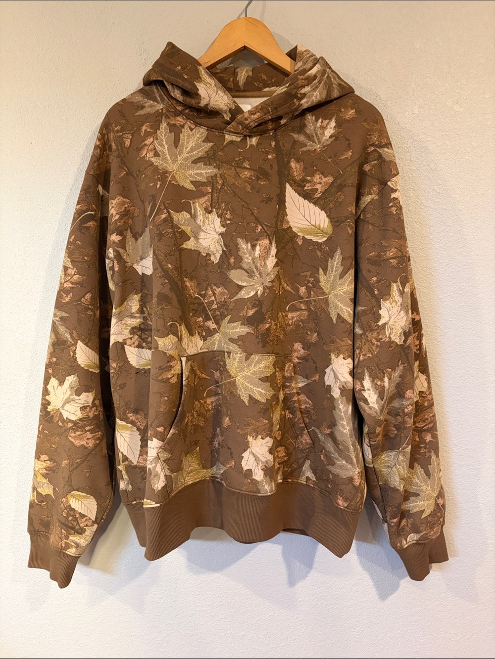 BP from Nordstrom men’s pullover hoodie camo leaf tree print hooded sweatshirt L